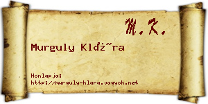 Murguly Klára névjegykártya