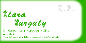 klara murguly business card